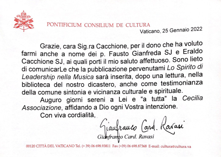 “Lo Spirito di Leadership nella Musica” nella Biblioteca Vaticana